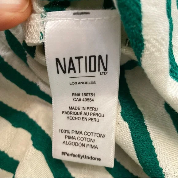 Nation LTD Women’s Ingrid Striped T-shirt Dress Size Small - Picture 12 of 15
